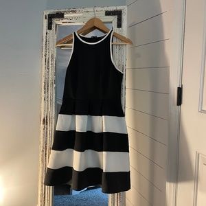 B Darling women's black and white dress
